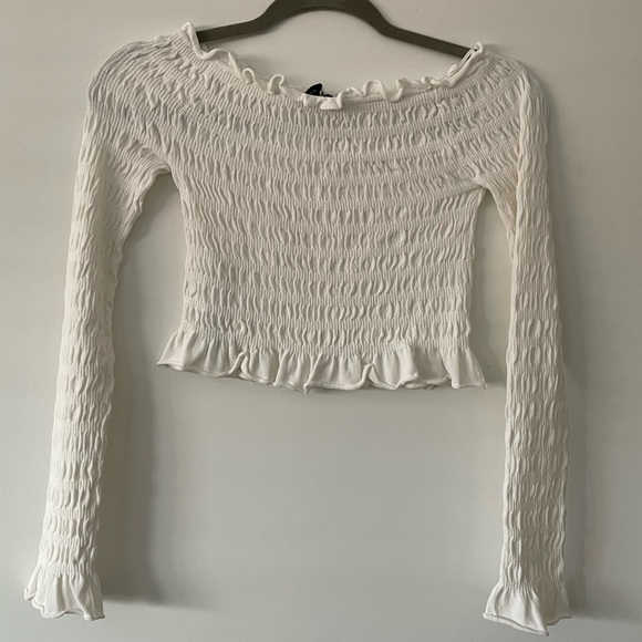 New Zara Cropped, Long Sleeve Stretch top - Picture 1 of 4